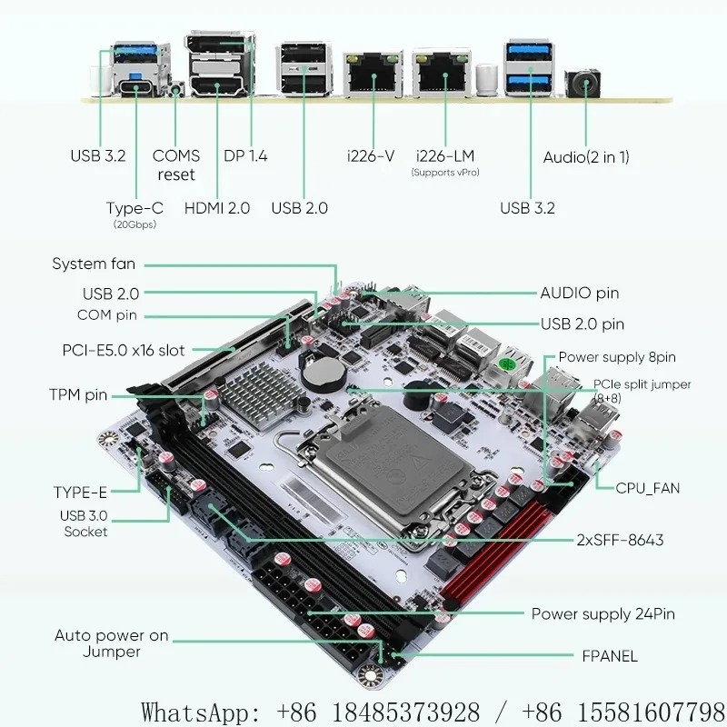 Nas Motherboard 8 Sata Mini Itx - Scheda Madre Mini ITX LGA1700 Q670