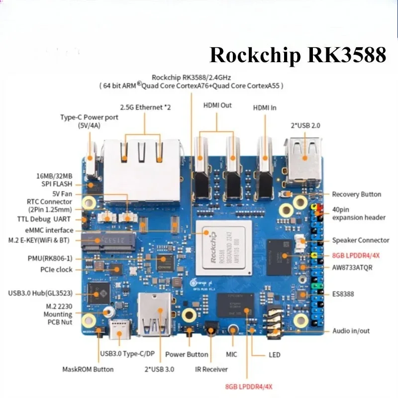Computer a Scheda Singola 16G  - Orange Pi 5 Plus 16Gb recensione e prezzo